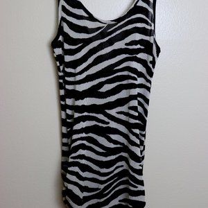 Zebra Print Sheer Rousing Dress